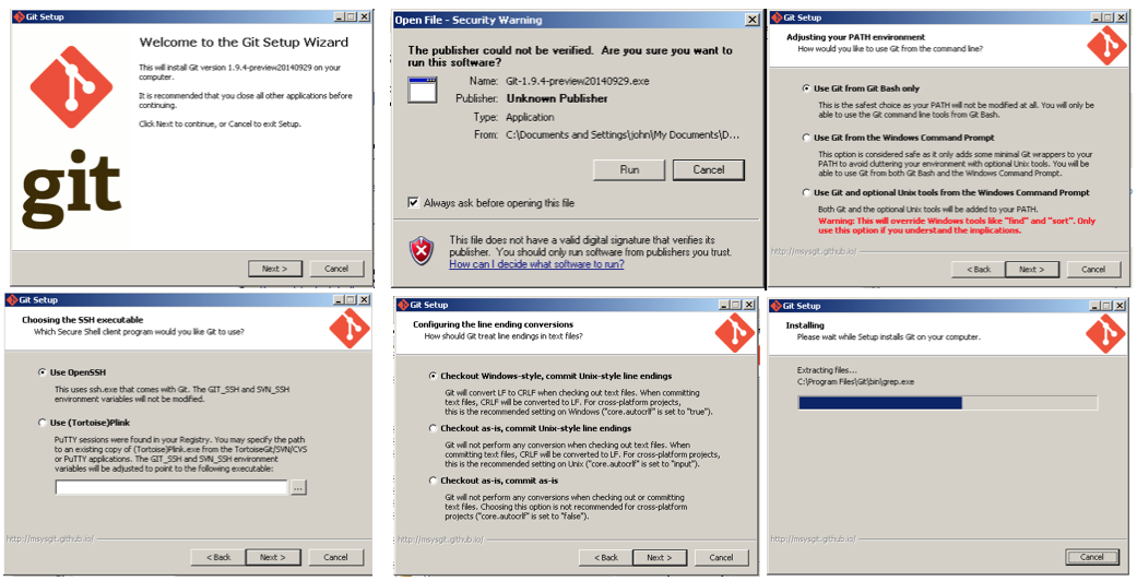 Figure 1: Installation Wizard Git Bash
