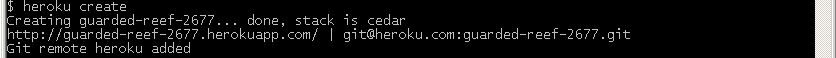 Figure 1: Heroku: app and repository created